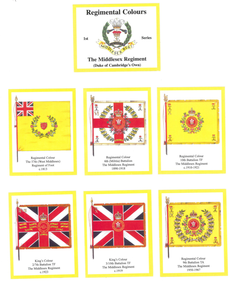 The Middlesex Regiment (The Duke of Cambridge's Own) 1st Series - 'Regimental Colours' Trade Card Set by David Hunter